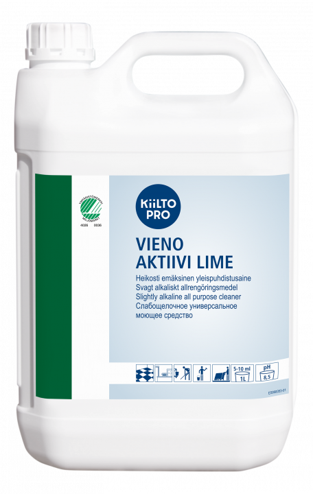 Kiilto Vieno Aktiivi Lime / Киилто Виено Активи Лайм, слабощелочное моющее средство  5 л
